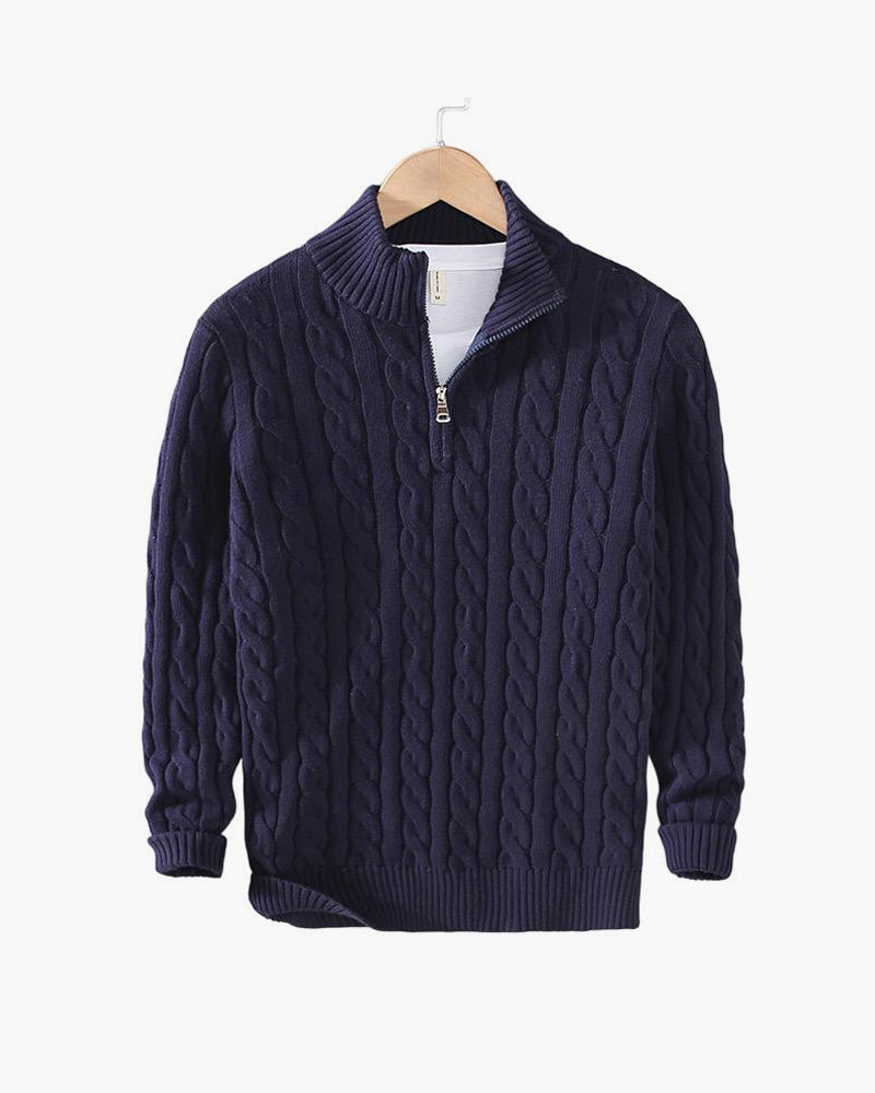 Vellurre Cable Half-Zip Knit