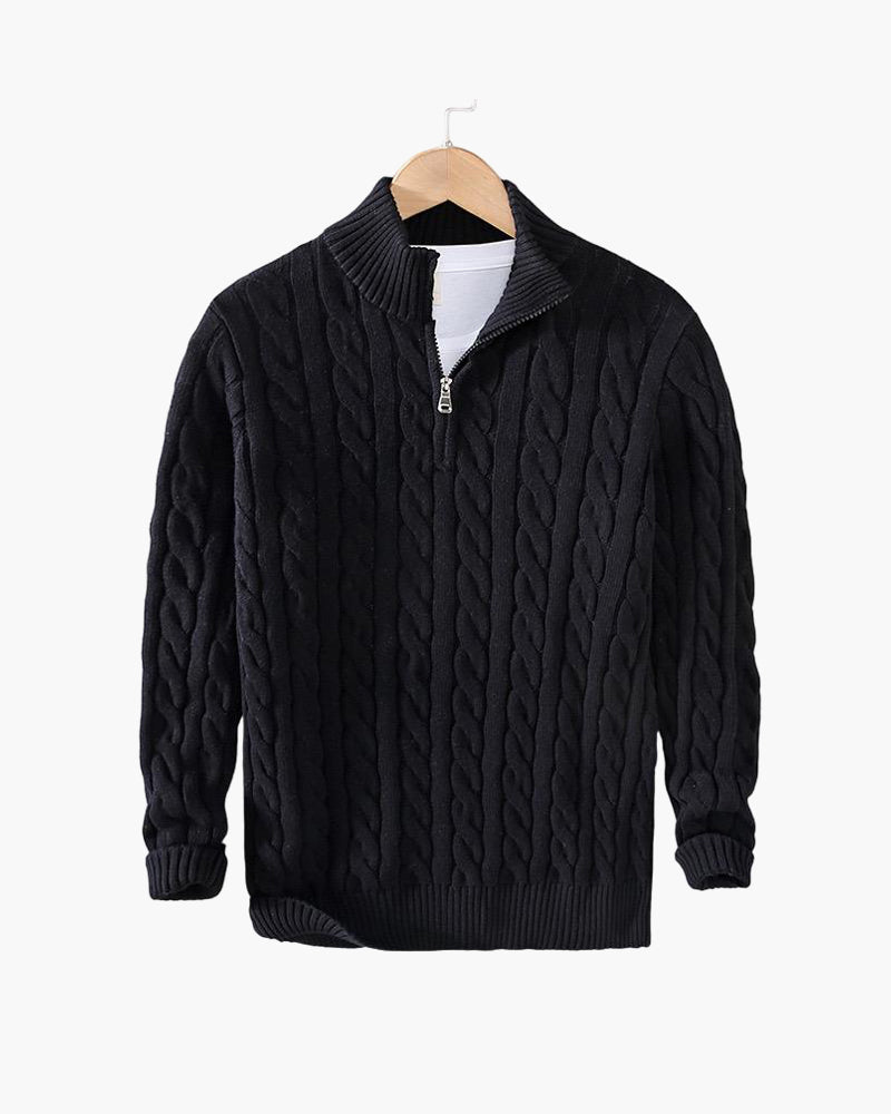 Vellurre Cable Half-Zip Knit