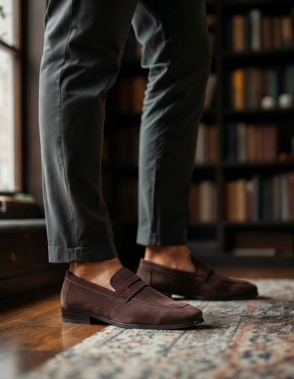Vellurre Suede Penny Loafers