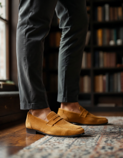 Vellurre Suede Penny Loafers
