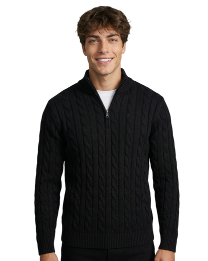 Vellurre Cable Half-Zip Knit
