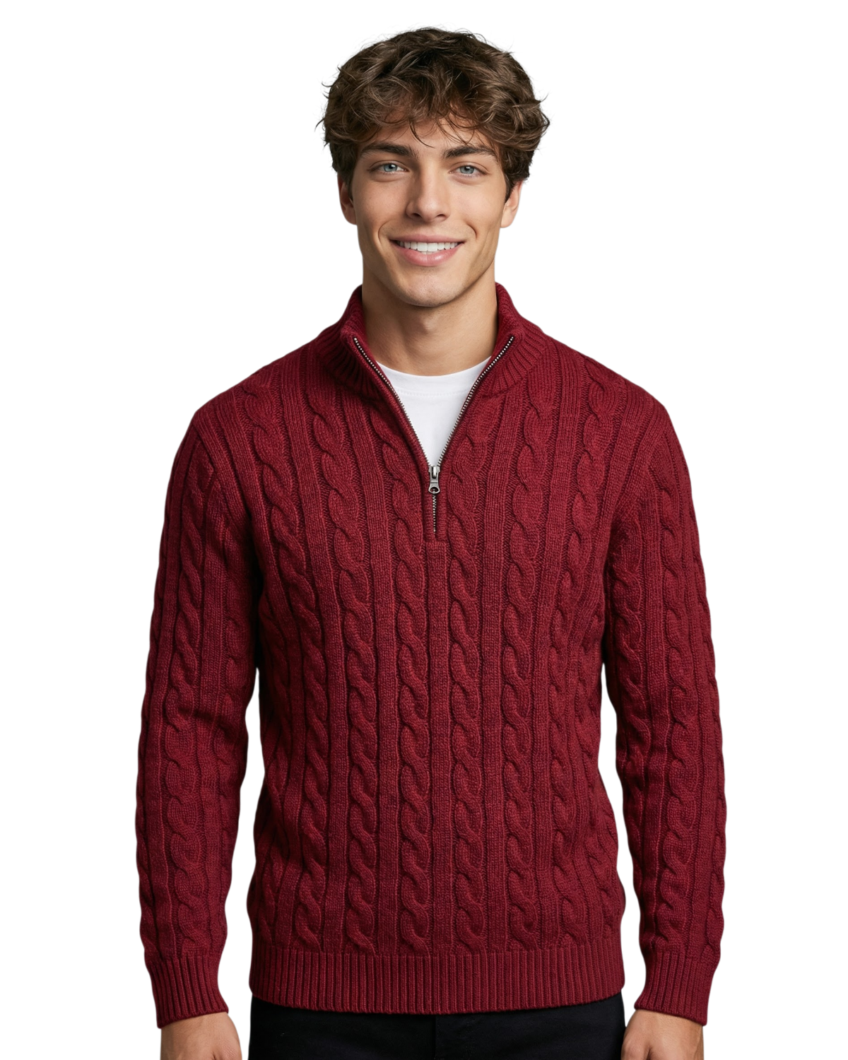 Vellurre Cable Half-Zip Knit