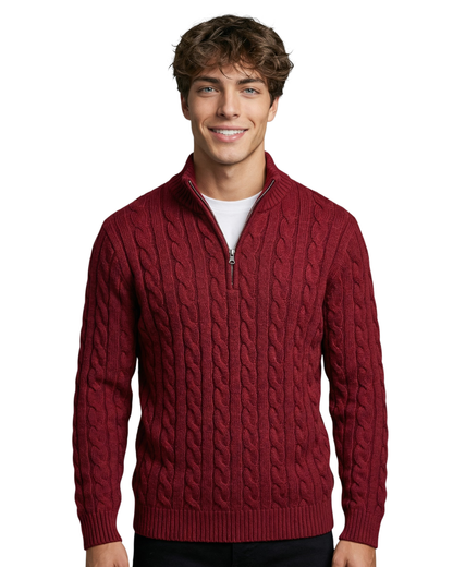 Vellurre Cable Half-Zip Knit