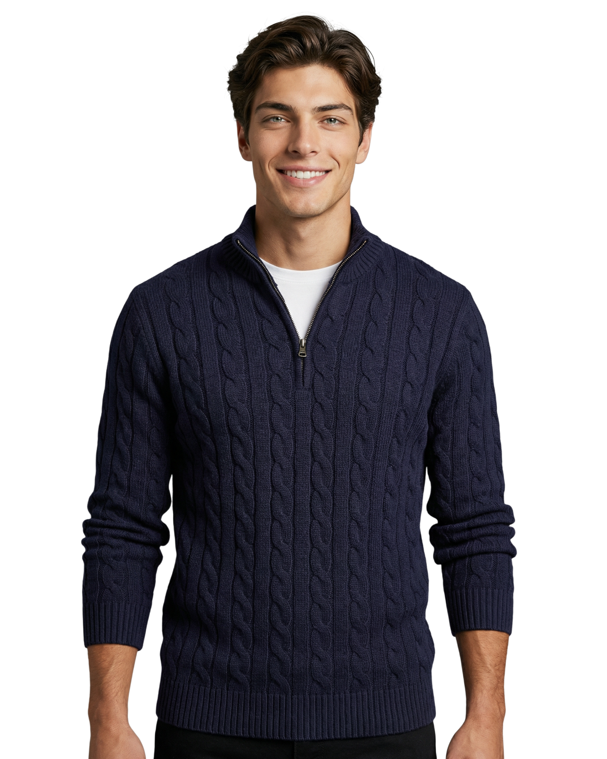 Vellurre Cable Half-Zip Knit