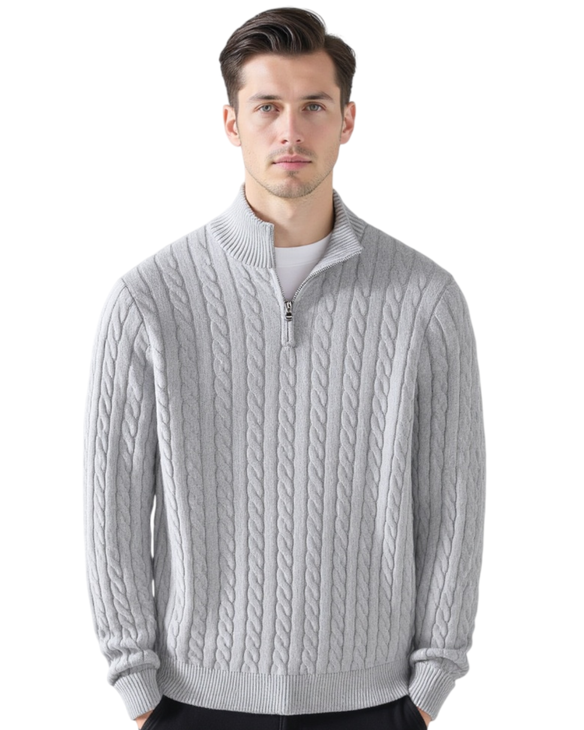 Vellurre Cable Half-Zip Knit